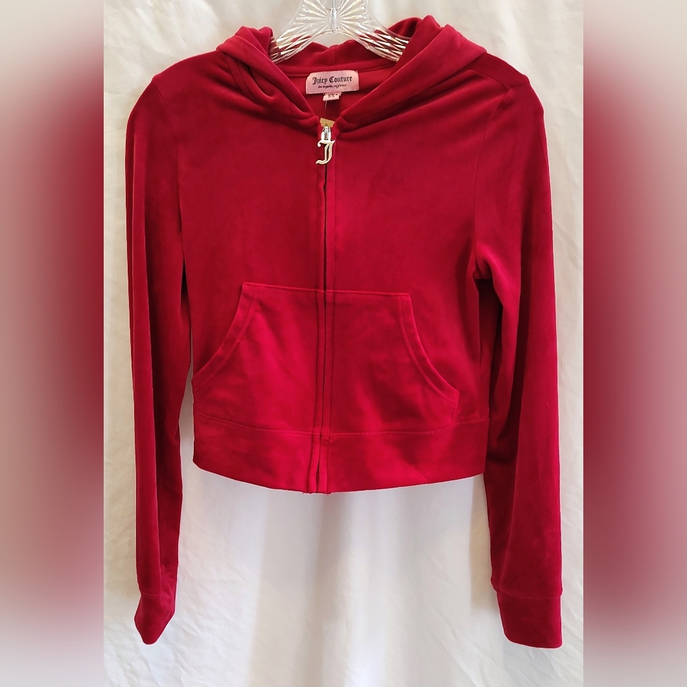 Juicy Couture Vibrant Red Zip-Up Hoodie
